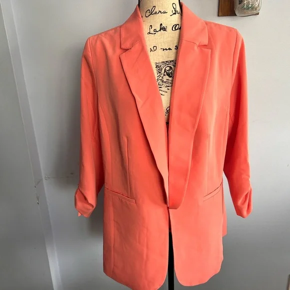 Eloquii Coral Blazer - Picture 1 of 16